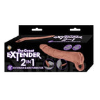 The Great Extender 2 in 1 Realistic Vagina Masturbator – TPR Material 9.5 Inch Brown > Sex Toys For Men > Penis Sleeves
