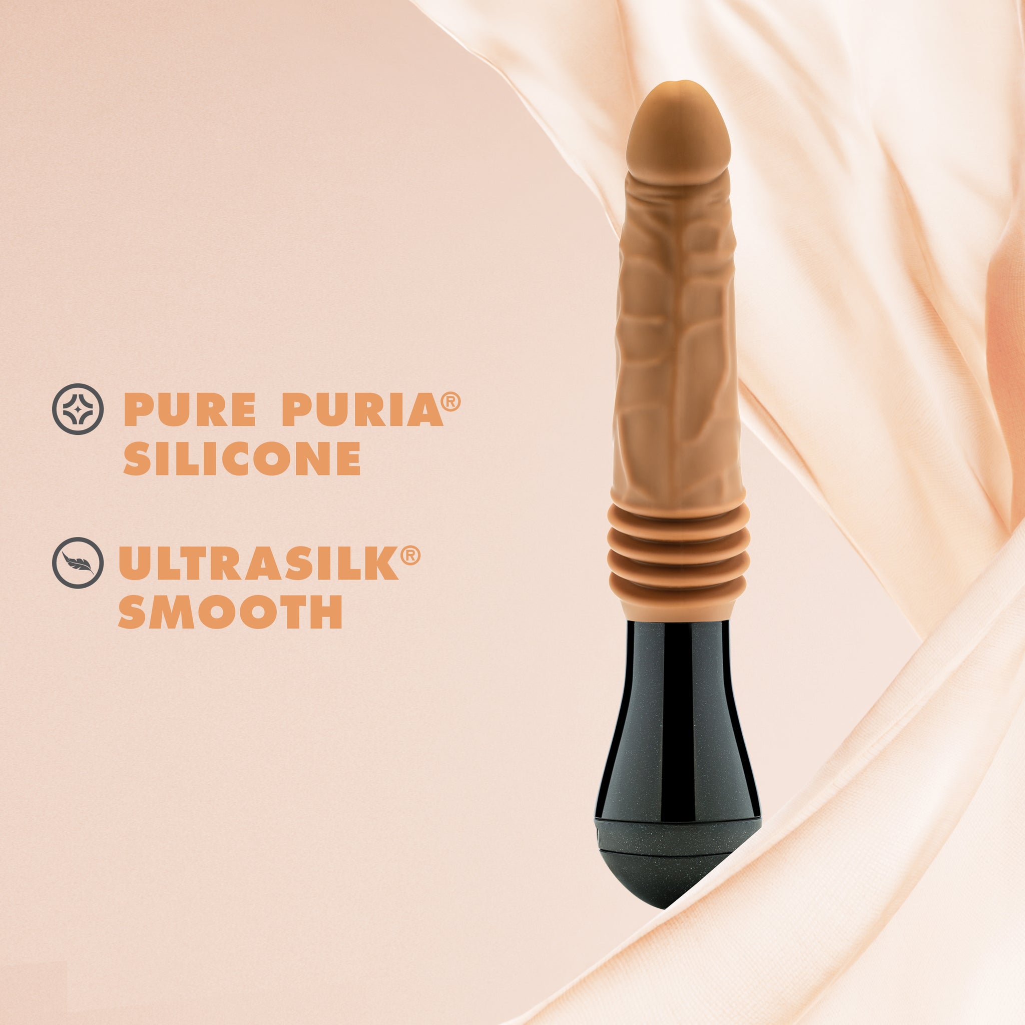 Dr. Arthur Realistic Silicone Vibrating Thrusting Dildo Tan (10.5) > Dildos > Thrusting Dildos