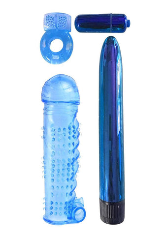 Classix Ultimate Pleasure Couples Kit (Blue) – Vibrator Set > Sex Toys > Couples Toys