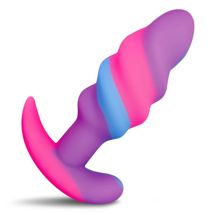 Unicorn Swirl (Silicone) Small Butt Plug – Body-Safe Silicone Butt Plug > Anal Range > Butt Plugs