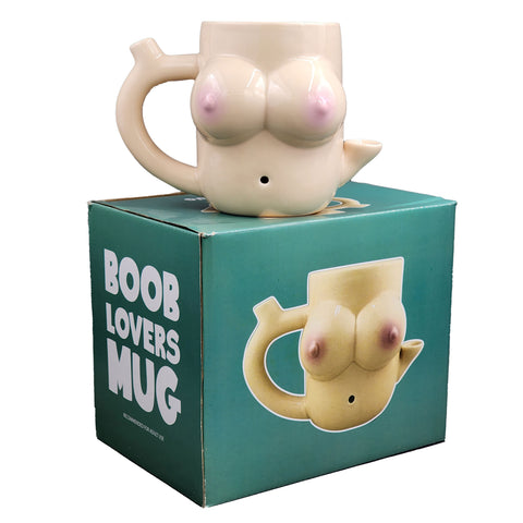 Boob Shaped Ceramic Mug Pipe Novelty Smoking Accessory Gift Bachelor & Bachelorette Items