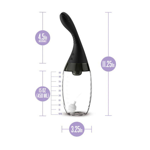Anal Adventures Platinum Aqua Jet Black Cleansing Shower Device Douches