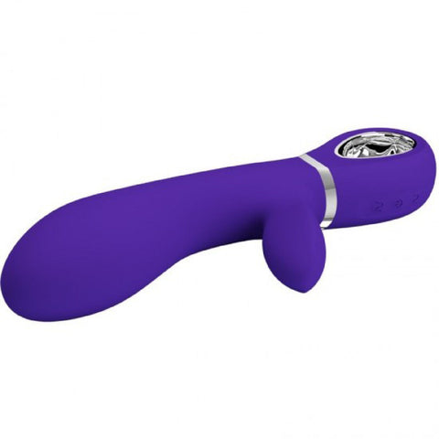 Thomas Super Soft Silicone Rabbit Vibrator - Purple VIBRATORS-RABBIT