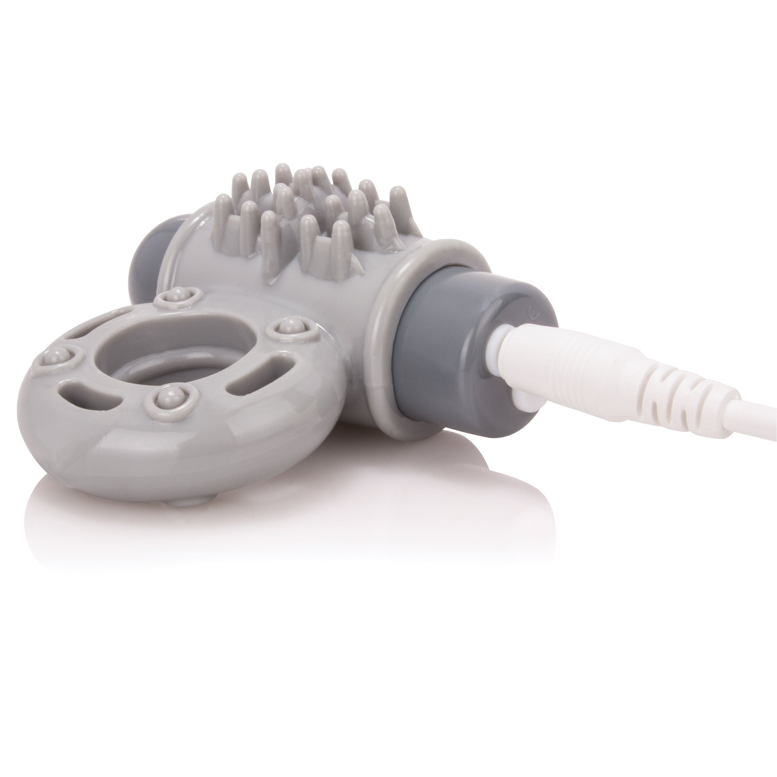 Charged Owow Rechargeable Grey Vibe Ring for Adult Intimacy Cock Rings Vibrating