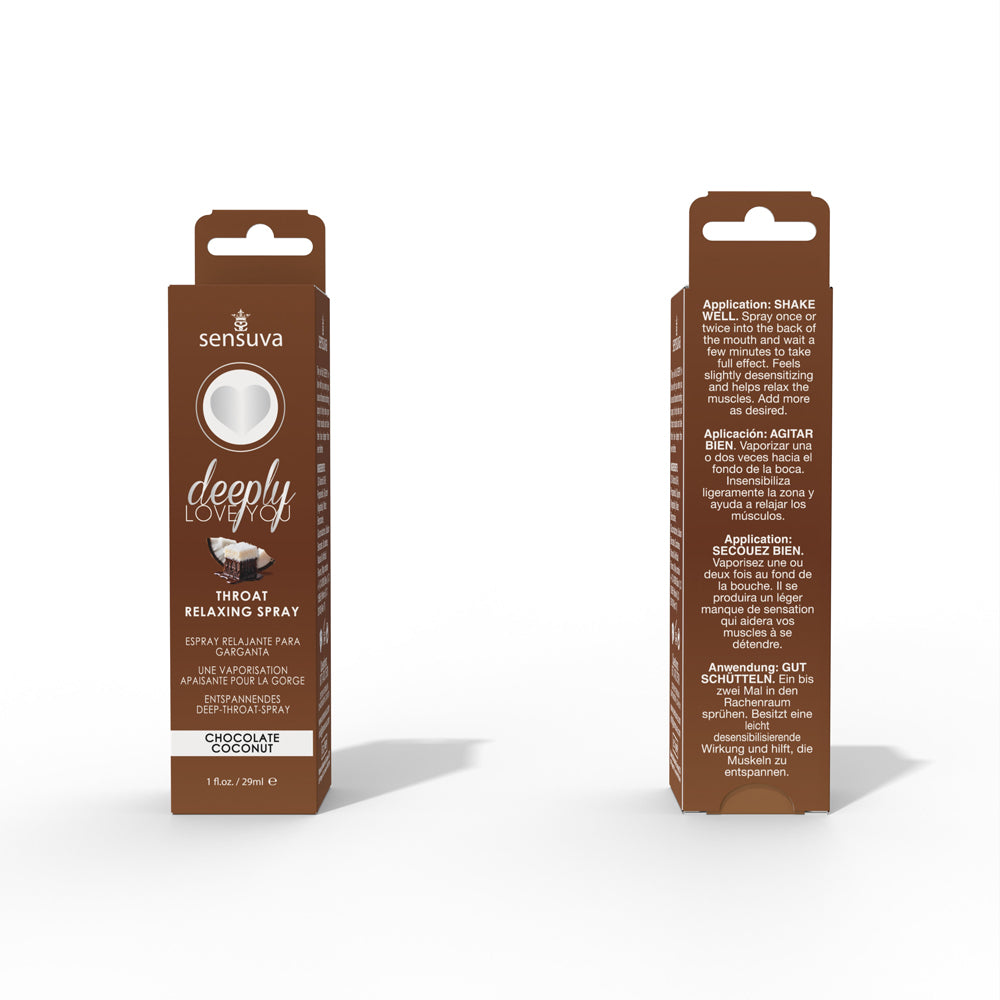Sensuva Deeply Love You Throat Relaxing Spray Chocolate Coconut Default Title > Lube > Oral Gels & Sprays