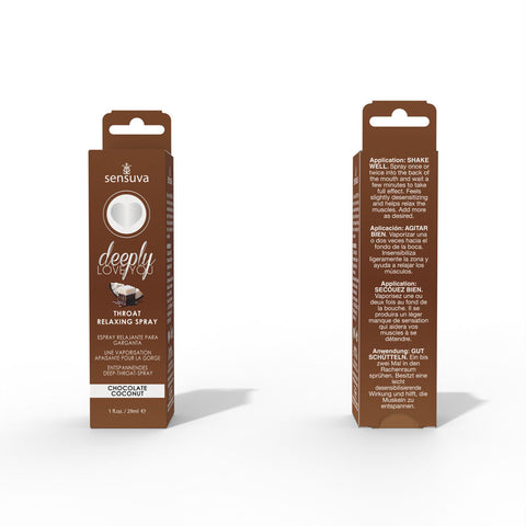 Sensuva Deeply Love You Throat Relaxing Spray Chocolate Coconut Default Title Oral Gels & Sprays
