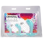 Crystal Jellies Curved Anal Trainer Set – Phthalate-Free Silicone 3 Sizes Anal Plugs Teal > Anal Range > Butt Plug Kits