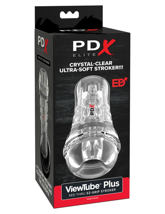 Pdx Elite Viewtube Plus (Clear) – See-Thru Stroker Default Title Masturbation Aids for Males
