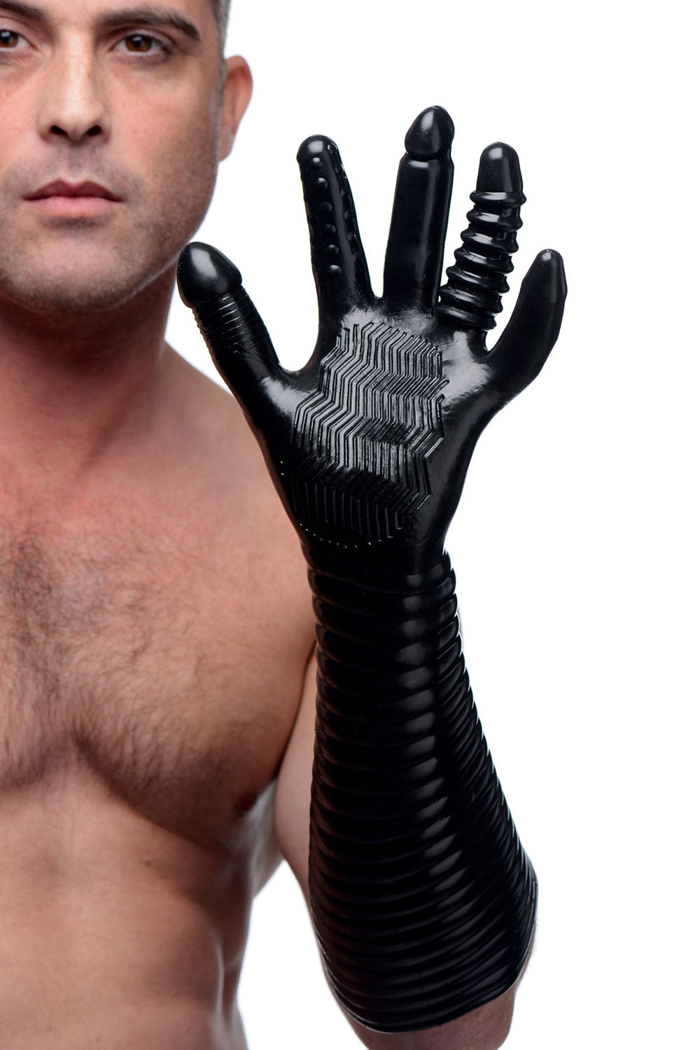 Pleasure Fister Textured Fisting Glove for Enhanced Intimacy and Exploration Medical Themed