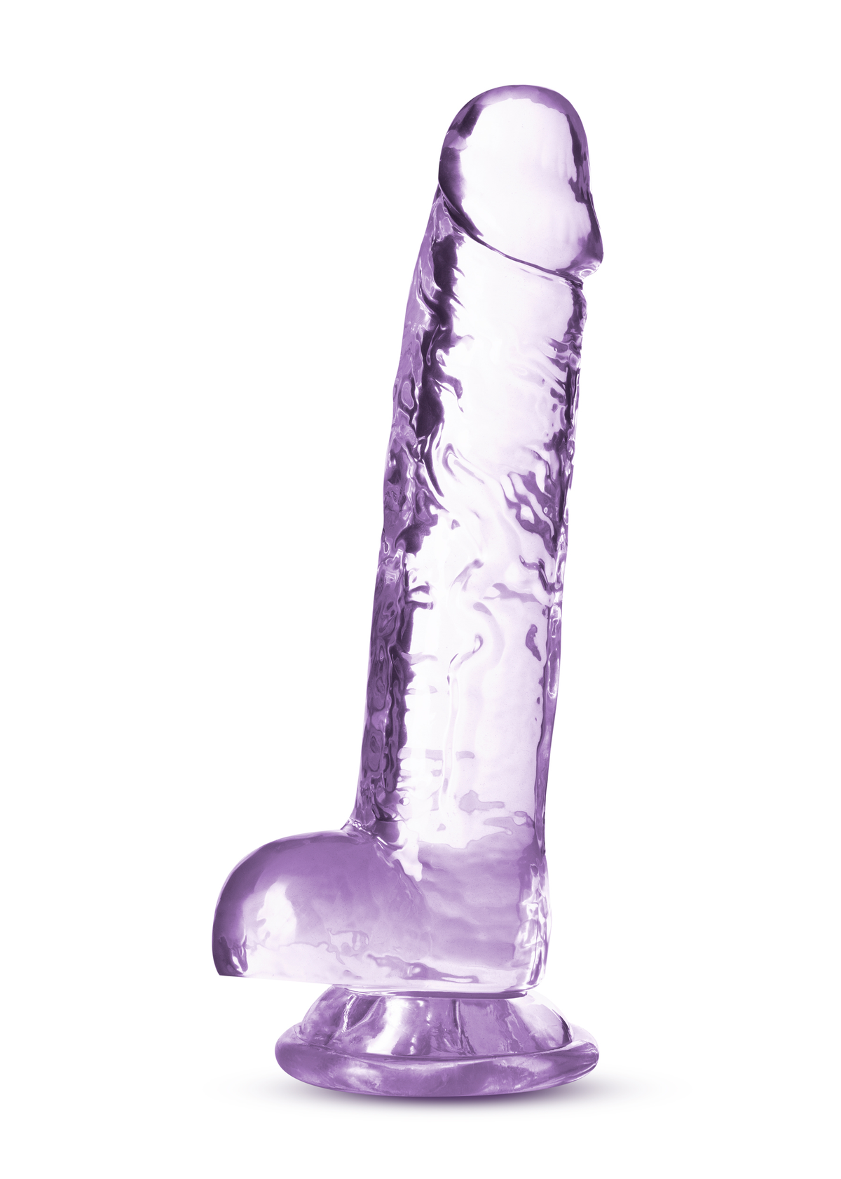 Naturally Yours Crystaline Suction Cup Dildo – 6, 7 or 8 Inch Purple 7" > Dildos > Realistic Dildos