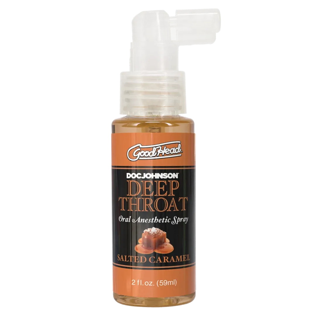 Goodhead Deep Throat Spray – Salted Caramel Flavor 2 Fl Oz Spray > Lube > Oral Gels & Sprays
