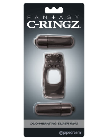 Fantasy Duo Vibrating Super Ring for Men with Powerful Vibes Cock Rings Vibrating