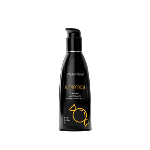 Wicked Aqua Butterscotch Lubricant 60 ml Tasty Water-Based Pleasure