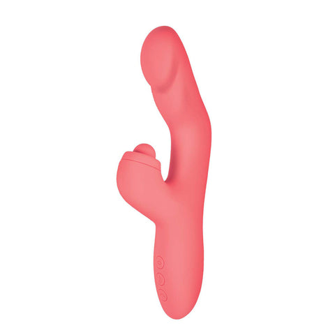 Goddess Heat Up Rabbit Massager With Tapping and Warming Orange VIBRATORS-RABBIT-MULTI