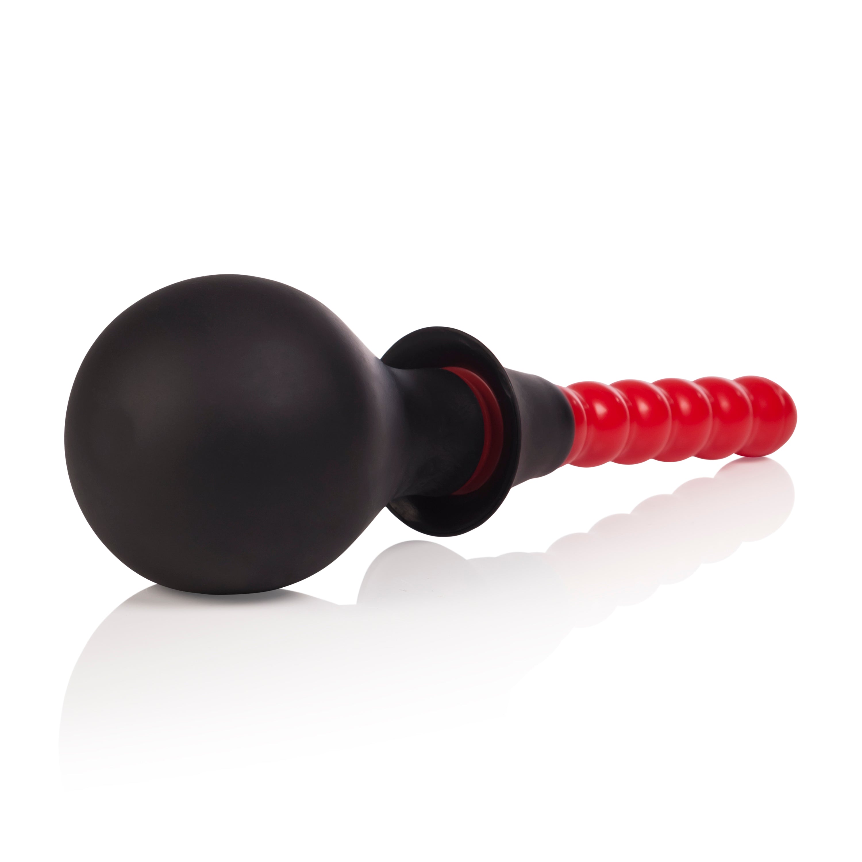 Ribbed Anal Douche Enema Kit with Squeeze Bulb and Pleasure Probe Douches