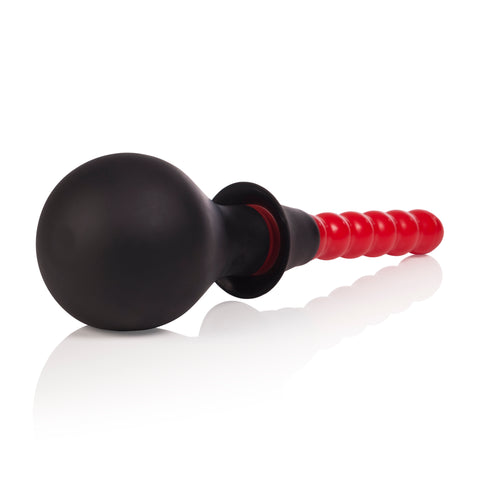 Ribbed Anal Douche Enema Kit with Squeeze Bulb and Pleasure Probe Douches