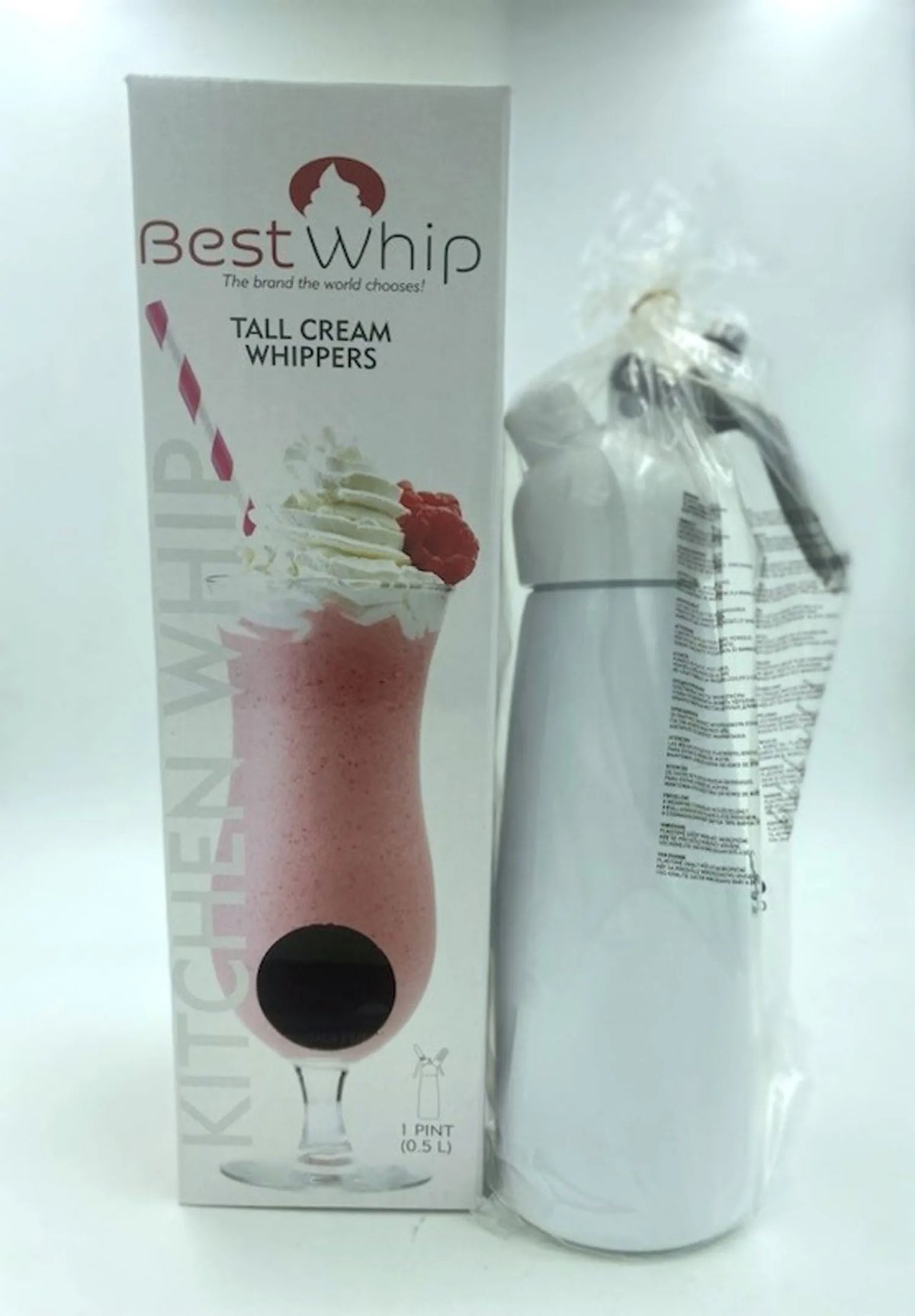 Tall Cream Whipper 1 Pint – Kitchen Whipped Cream Dispenser White > Novelties > Candy & Edible Items
