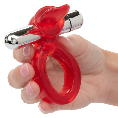 Wireless Clit Flicker Vibrator with Teasing Tongue Stimulator Cock Rings Vibrating