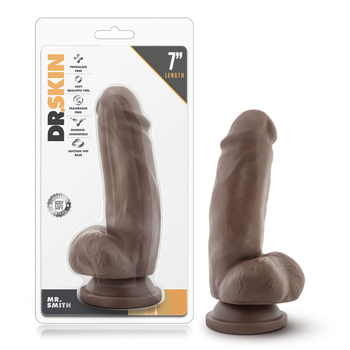 Dr. Skin Mr. Smith (Chocolate) – Realistic Suction Cup 7 Inch Dildo > Dildos > Realistic Dildos