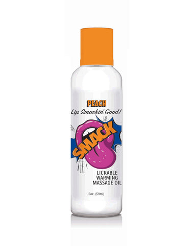 Smack Peach Warming Lickable Massage Oil 2 Oz for Adults Massage Oil