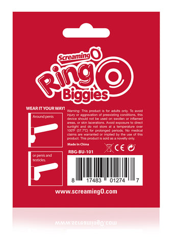 Screaming O Ringo Biggies Black Reusable Waterproof Cock Ring COCK RINGS