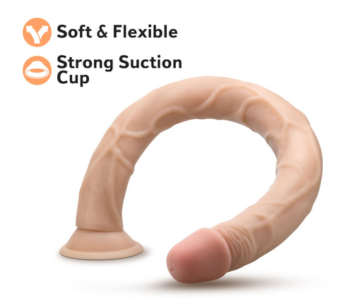 Dr Skin 19 Inch Realistic Beige Dildo with Suction Base Dongs Realistic