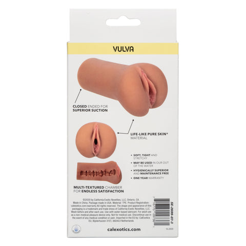 Boundless Vulva Masturbator Flesh Brown Default Title Strokers - Manual