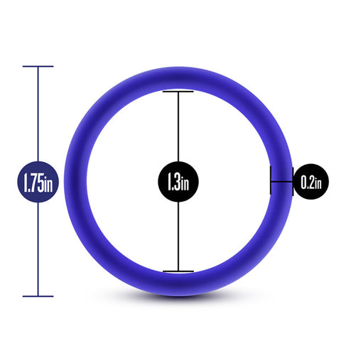 Performance VS1 Indigo Medium Silicone Cockrings Set of 3 COCK RING Set