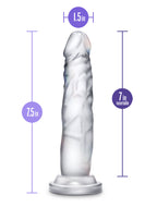 Blush B Yours Diamond Clear Realistic Suction Cup 7.5" Dildo > Dildos > Realistic Dildos
