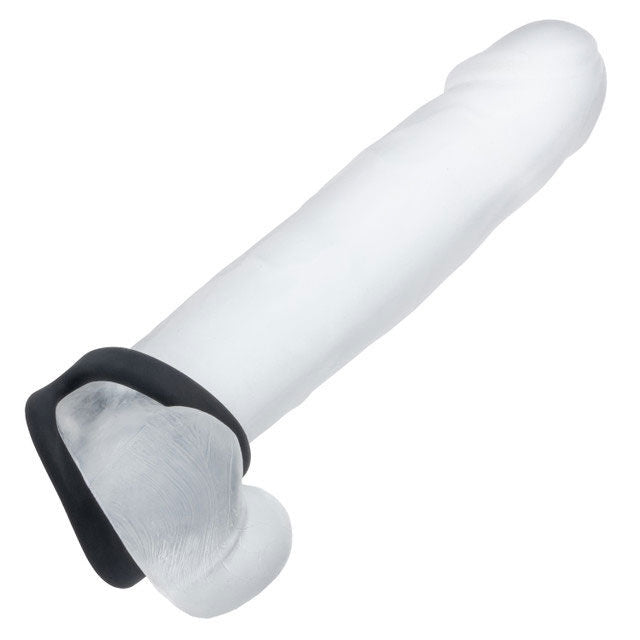Alpha Liquid Silicone Snug Tugger (Black) – Premium Silicone Stamina Enhancer Sleeve > Cock Ring > Sling