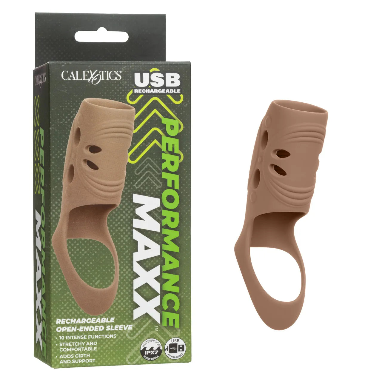 Performance Maxx Rechargeable Open-Ended Sleeve – Silicone Waterproof Sleeve > Sex Toys For Men > Penis Sleeves