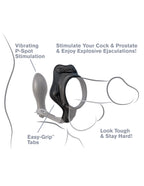 Fantasy Silicone Rock Hard Ass Gasm Performance C-Ring Black > Anal Range > Prostate Plugs