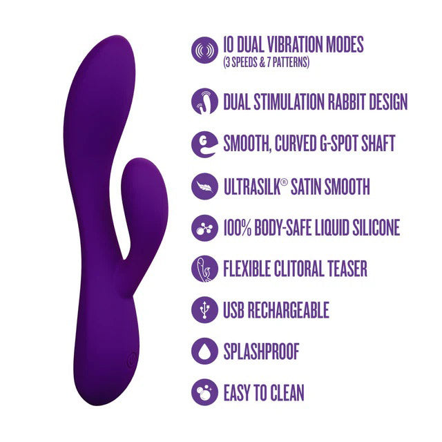 Sexy Things Fever Dream Purple 7.75 Inch Rabbit Vibrator > Vibrators > Ladies > Rabbit