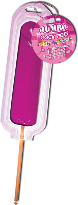 Jumbo Cock Pops (Cherry) – Fruit Flavored Novelty Penis Toy Red Bachelor & Bachelorette Items