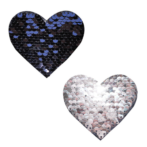 Sequin Medusa Magic Flip Black Silver Nipztix Pasties Set Pasties