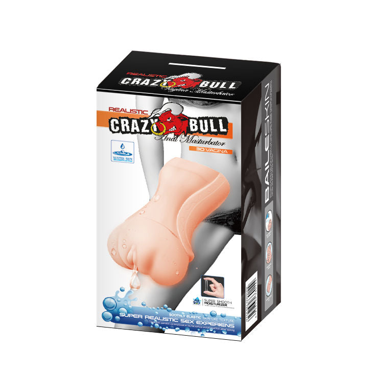 Crazy Bull No Lube Masturbator Sleeve – Realistic Skin-Like Texture Masturbator 2.80 Inches Length > Sex Toys For Men > Masturbators > Manual