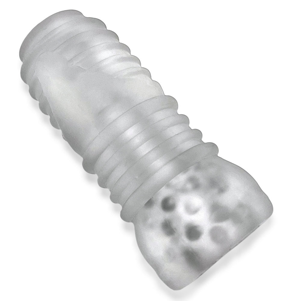 Jackt Clear Ice Male Masturbation Sleeve with Soft Silicone Grip Strokers - Manual