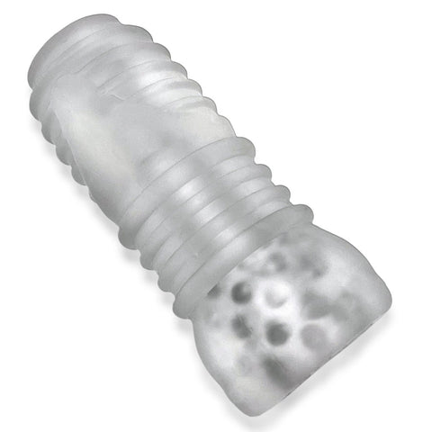 Jackt Clear Ice Male Masturbation Sleeve with Soft Silicone Grip Strokers - Manual