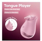 Satisfyer Tongue Player – USB Rechargeable Flicking Silicone Oral Stimulator > Sex Toys For Ladies > Clitoral Vibrators and Stimulators