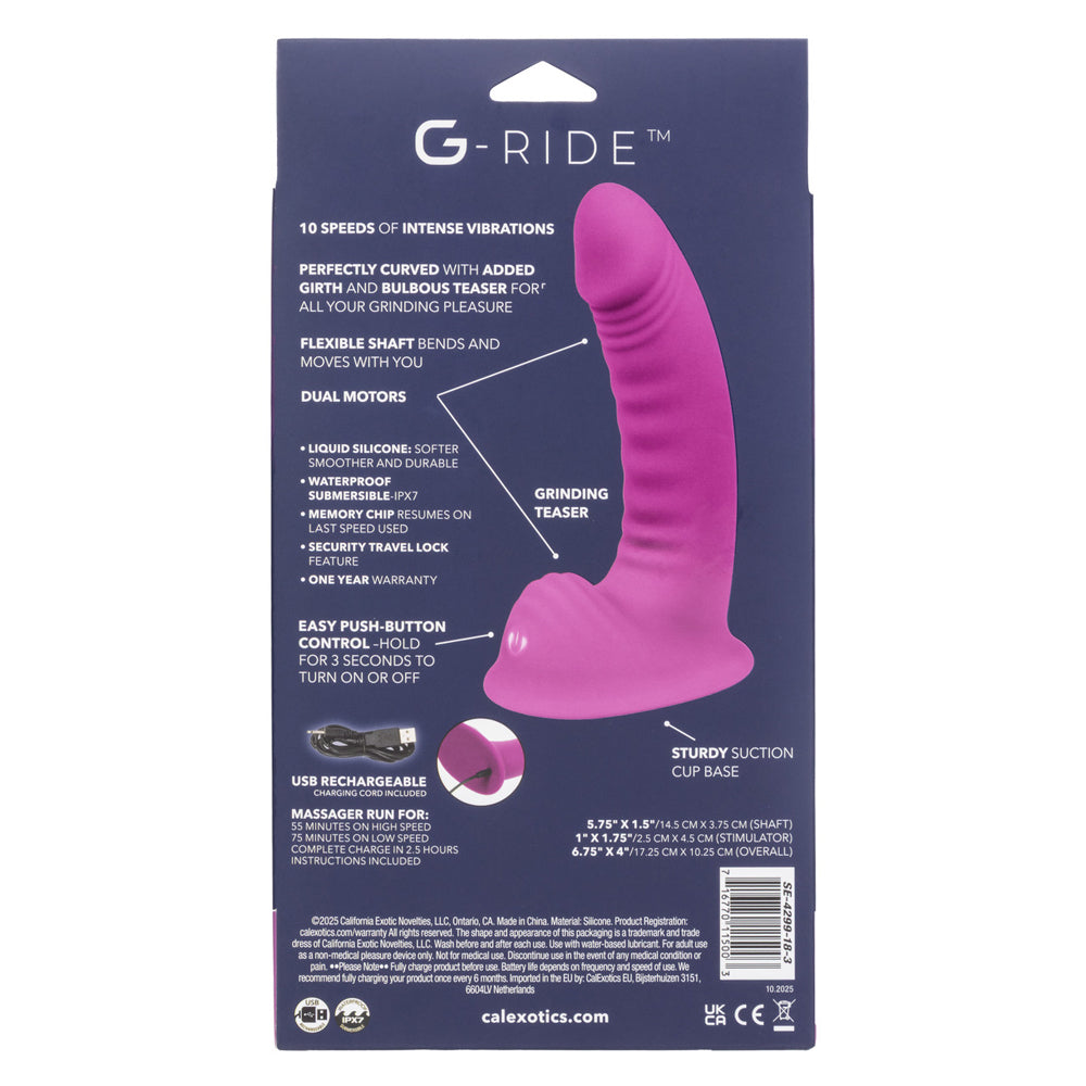 G-Ride Road Trip – Dual-Motor Hands-Free Vibrator with 10 Speeds Red > Vibrators > Standard Vibrators