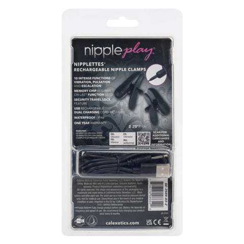 Vibrating Black Nipplettes Nipple Clamps For Pleasure Nipple Clamps