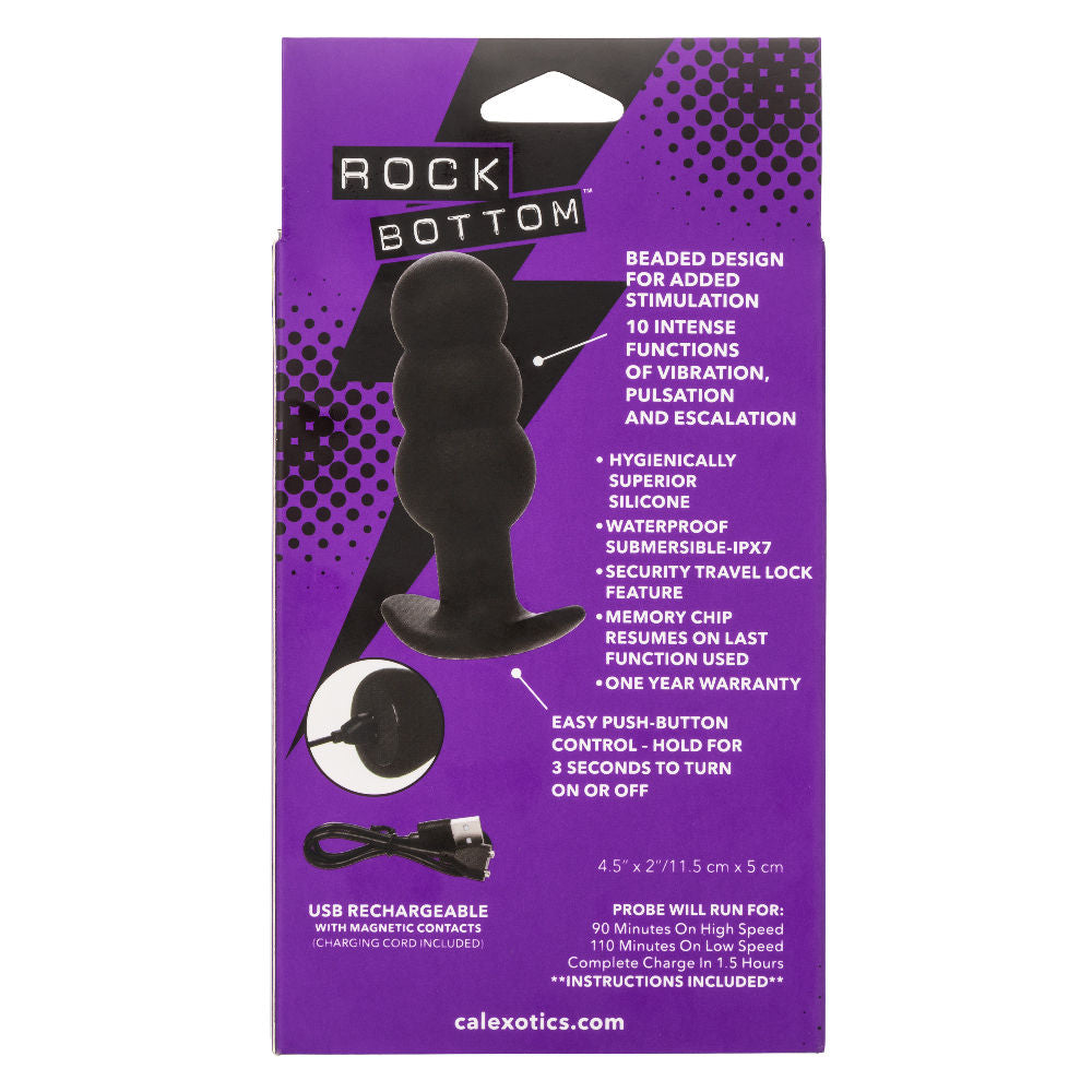 Rock Bottom Black Beaded Anal Probe for Intense Pleasure > Anal Range > Anal Beads