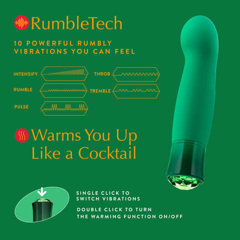 Oh My Gem Enchanting Emerald – Rechargeable G Spot Vibrator Green Vibrators - G Spot