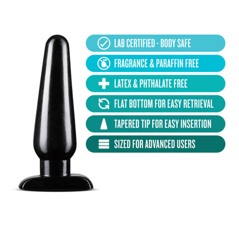 Basic Large Black Anal Plug for Comfortable Intimate Adventures Butt Plugs