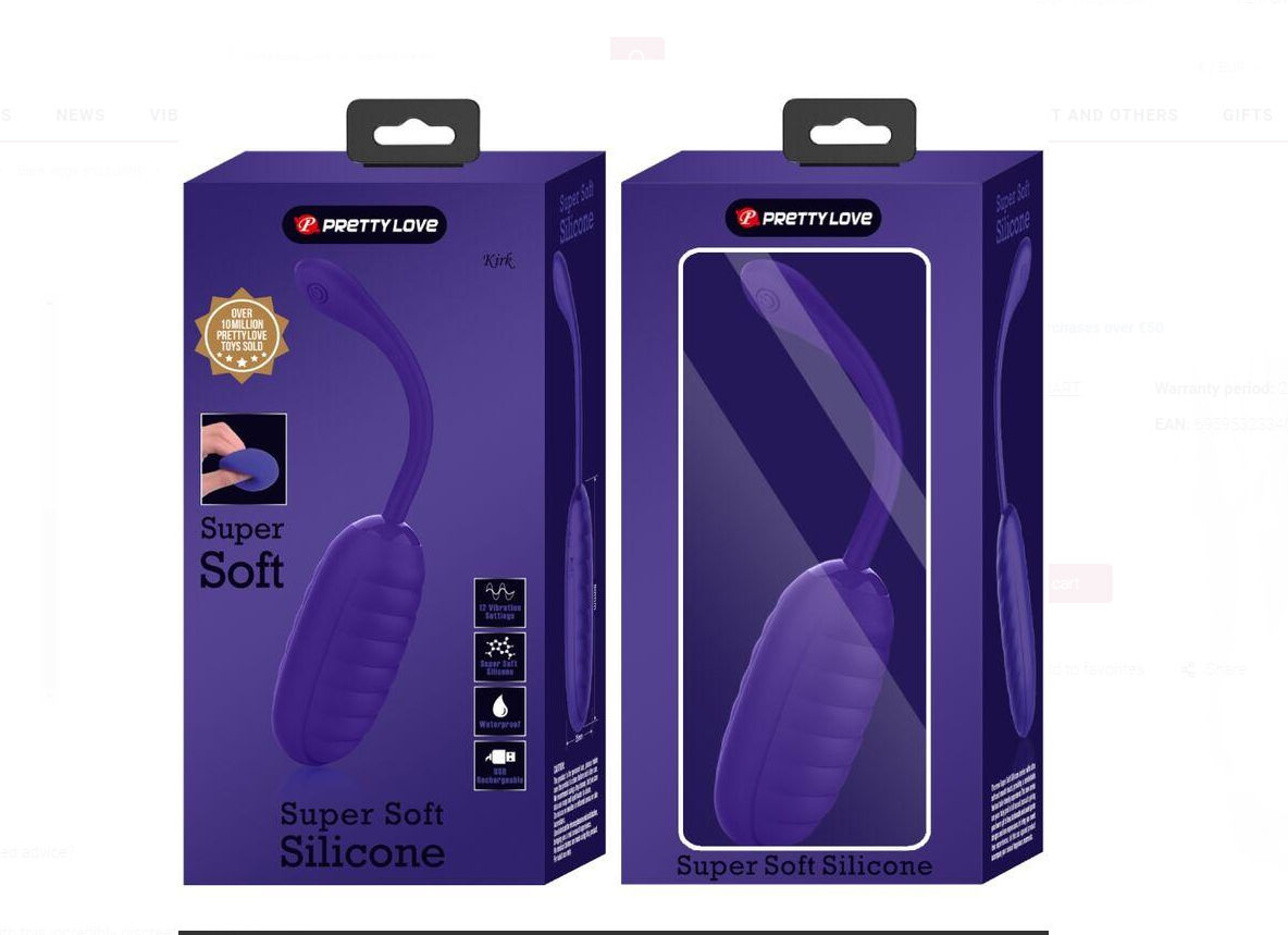 Kirk Rechargeable Wireless Vibrating Egg for Adult Intimacy Purple EGGS