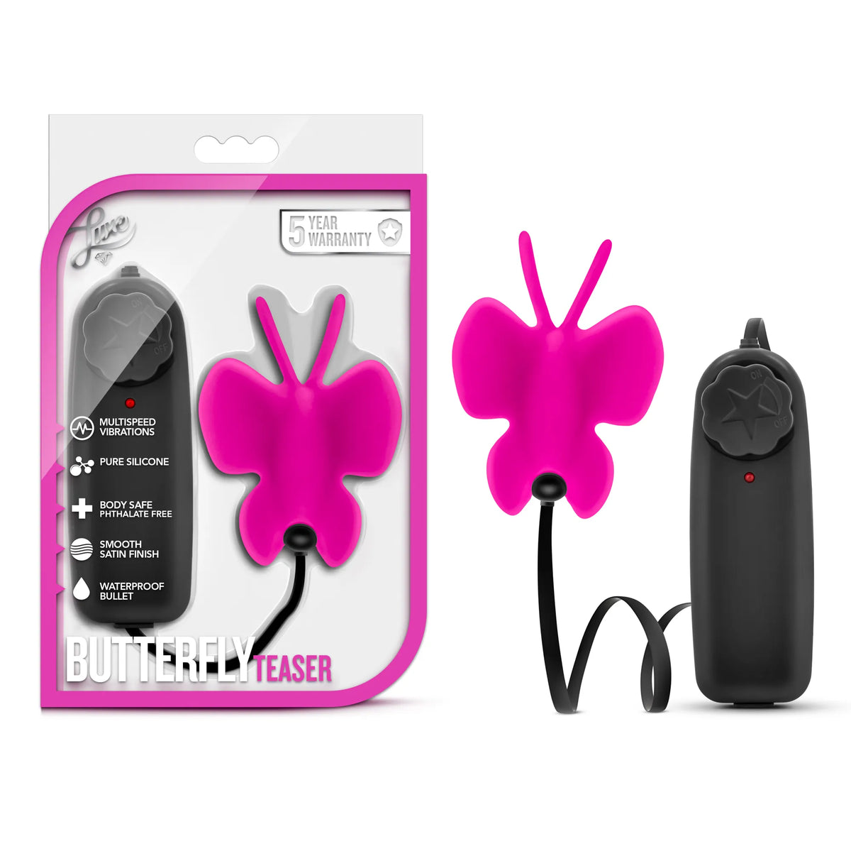 Luxe Butterfly Teaser – Vibrating Multi-Point Stimulator > Sex Toys For Ladies > Clitoral Vibrators and Stimulators