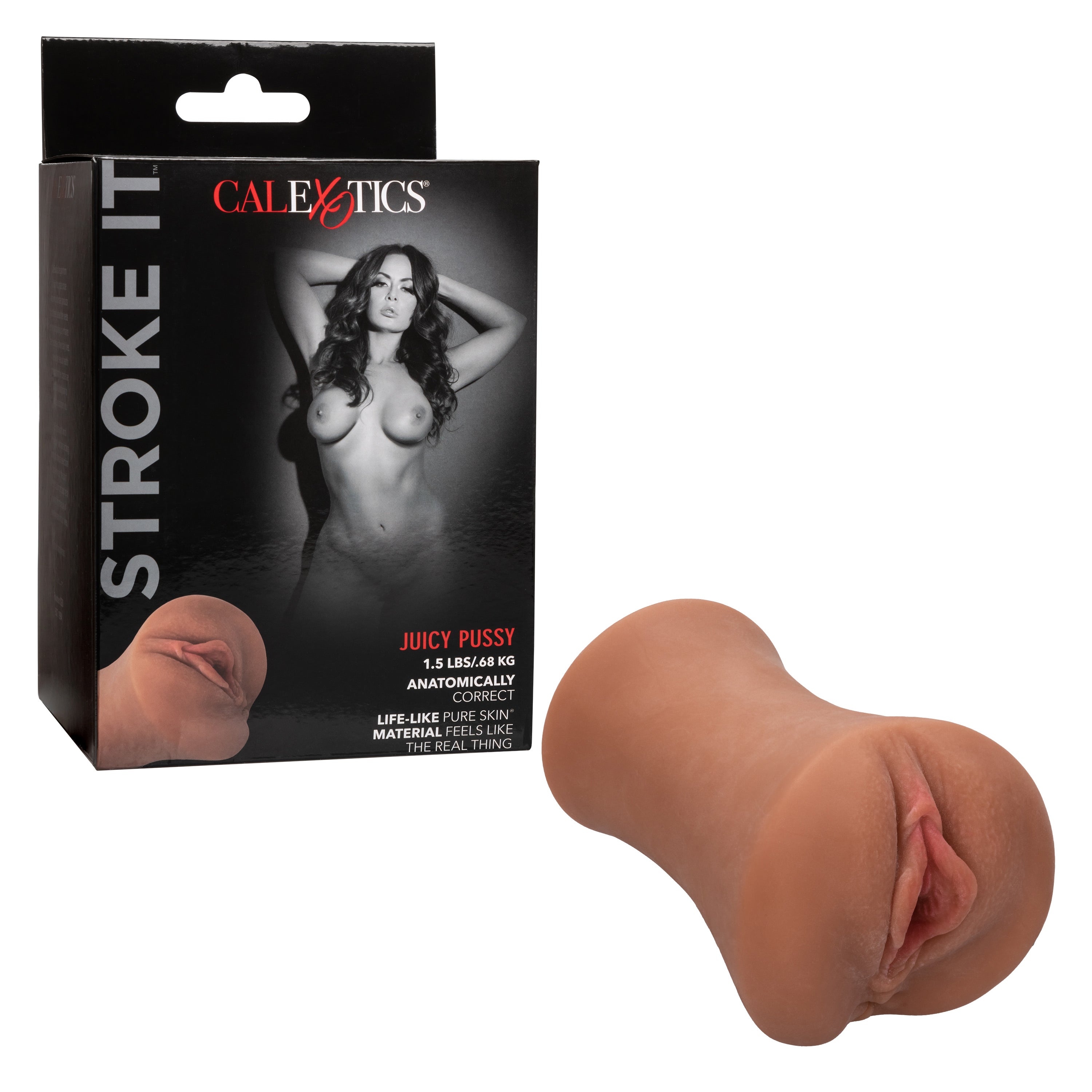 Stroke It Juicy Pussy (Brown) – Stroking Sleeve > Sex Toys For Men > Masturbators > Manual