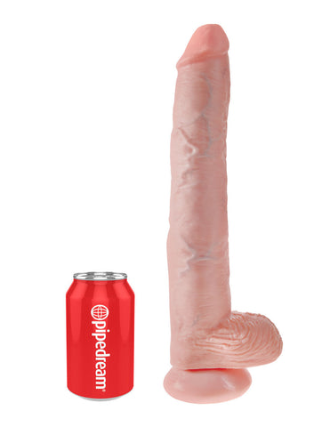 King Cock 14 Inch Cock With Balls (Light) – Realistic Dildo Dongs Big
