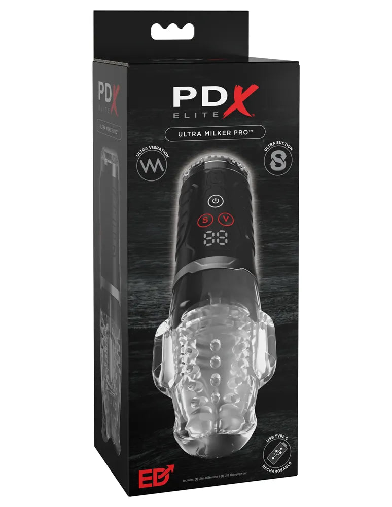 PDX Elite Ultra Milker Pro – Powerful Sucking and Vibrating Male Masturbator > Sex Toys For Men > Masturbators > Vibrating