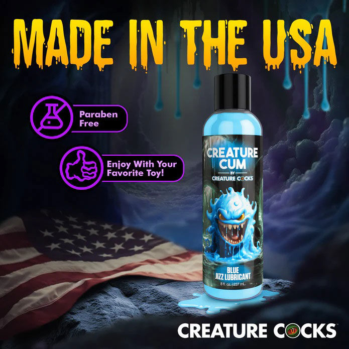 Creature Cum Blue Water-Based Personal Lubricant 8oz Bottle Speciality Lubricants